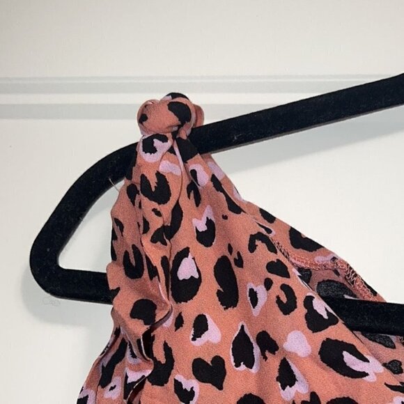 FREE People Bare It All Bodysuit animal print pink sleeveless Size Small - Picture 7 of 13